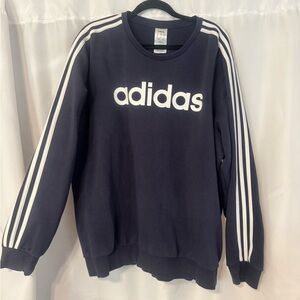 Adidas Men's Dark Blue Crewneck Sweater
